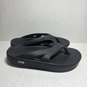 Oofos Original Unisex Recovery Thong Flip Flops Sandals Black Men’s 5 Women’s 7